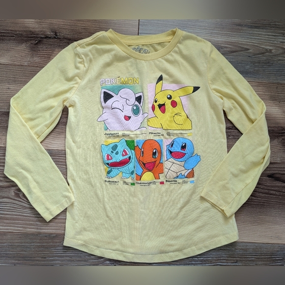 Pokemon Other - Pokemon Long Sleeve Yellow Graphic Character Tee Youth Large 10-12
